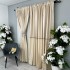 Set 2 Draperii Lines, Satinata, Texturata, Crem, 140cm latime x 260cm inaltime, cu tiv lat pt bara  [2]