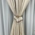 Set 2 Draperii Lines, Satinata, Texturata, Crem, 140cm latime x 260cm inaltime, cu tiv lat pt bara  [8]