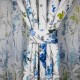 Draperie Satinata imprimata - LA COMANDA pe dimensiunile tale, flori albastre