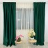 Draperie Blackout din catifea Verde Smarald - 200cm latime x 2.70m inaltime, cu tiv lat [6]
