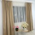 Set 2 Draperii Blackout Satinata,140cm latime x 260cm înălțime, cu TIV LAT, Bej [7]
