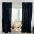 Draperie din Jacquard, 140x270cm, cu rejansa pentru bara, Negru [6]