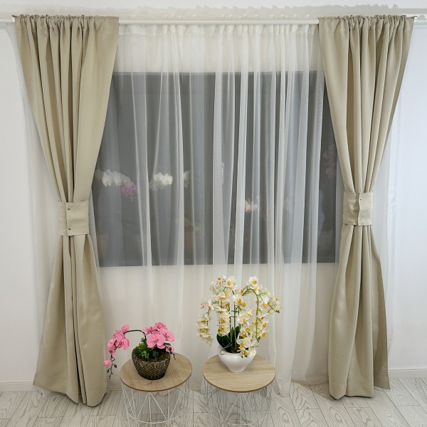 Draperie Blackout Satinata,140cm latime x 260cm înălțime, cu TIV LAT, Grej [1]