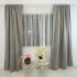Set 2 Draperii Blackout Satinat, 120x232cm, cu rejansa pentru bara, Gri deschis [5]