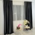 Set 2 Draperii Blackout din catifea Bej, 140x260cm, cu tiv lat pt bara [8]