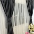 Set 2 Draperii Blackout din catifea Bej, 140x260cm, cu tiv lat pt bara [3]