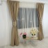 Set 2 Draperii Blackout Satinata,140cm latime x 260cm înălțime, cu TIV LAT, Bej [2]