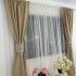 Set 2 Draperii Blackout Satinata,140cm latime x 260cm înălțime, cu TIV LAT, Bej [3]