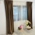 Set 2 draperii Blackout din catifea Maro - 140x240cm, cu rejansa pentru bara [7]