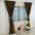 Set 2 draperii Blackout din catifea Maro - 140x240cm, cu rejansa pentru bara [2]