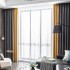 Set 2 Draperii Blackout 80%, din Catifea, Bicolor - 140cm x 190m ,rejansa pt. sina, Gri inchis - Galben [3]