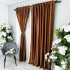 Set 2 Draperii Soft Touch, cu Aspect Fin și Tenta Satinată, 140cm latime x 260cm înălțime, cu TIV LAT, Maro ruginiu [2]