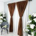 Set 2 Draperii Soft Touch, cu Aspect Fin și Tenta Satinată, 140cm latime x 260cm înălțime, cu TIV LAT, Maro ruginiu [5]