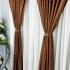 Set 2 Draperii Soft Touch, cu Aspect Fin și Tenta Satinată, 140cm latime x 260cm înălțime, cu TIV LAT, Maro ruginiu [6]