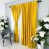Set 2 Draperii Soft Touch, cu Aspect Fin și Tenta Satinată, 140cm latime x 260cm înălțime, cu TIV LAT, Galben [2]
