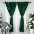 Draperie Soft Touch, cu Aspect Fin și Tenta Satinată, 140cm latime x 260cm înălțime, cu TIV LAT, Verde Smarald [4]