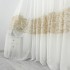 Perdea Evelyn din Voal Brodat, model cu frunze, Ivoire - Maro, 140cm latime x 260cm inaltime, cu rejansa pt bara [4]