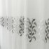 Perdea Marcia din Tulle cu Broderie, model elegant, Alb - Gri, 140cm latime x 260cm inaltime, cu rejansa pt bara [4]