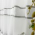 Perdea Diamond din Matase cu Banda Satinata, Alb - Gri, 140cm latime x 260cm inaltime, cu rejansa pt bara [5]