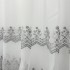 Perdea Melisa din Tulle cu Broderie - 140m latime x 200cm inaltime ,Tiv lat , Alb - Gri [7]