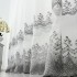 Perdea Melisa din Tulle cu Broderie - 140m latime x 200cm inaltime ,Tiv lat , Alb - Gri [2]