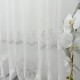 Perdea Melisa din Tulle cu Broderie - 500cm x 232cm, Rejansa pt. bara, Alb