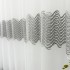 Perdea Waves din Tulle cu Broderie, Alb - Gri, 140cm latime x 260cm inaltime, cu rejansa pt bara [7]