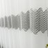 Perdea Waves din Tulle cu Broderie, Alb - Gri, 140cm latime x 260cm inaltime, cu rejansa pt bara [6]