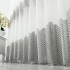 Perdea Waves din Tulle cu Broderie, Alb - Gri, 140cm latime x 260cm inaltime, cu rejansa pt bara [5]