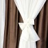 Set 2 bucati de  Draperie 2 in 1 cu perdea, Maro - Ivoire - 2 m latime x 2.32 inaltime , rejansa pt. bara  [8]