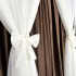 Set 2 bucati de  Draperie 2 in 1 cu perdea, Maro - Ivoire - 2 m latime x 2.32 inaltime , rejansa pt. bara  [7]