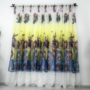 Perdea pentru copii din matase, model printese, 140cm latime x 260cm inaltime, cu rejansa pt bara