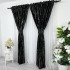 Set 2 Draperii Catifea cu insertii aurii, Negru, 1m latime x 2.1m inaltime, cu rejansa pt sina [8]
