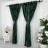 Set 2 bucati de Draperie Catifea cu insertii aurii, Verde Smarald, 1.4m latime x 2.1m inaltime, cu rejansa pt sina [7]