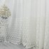 Perdea Snow din Tulle cu Broderie, Ivoire, 140cm latime x 260cm inaltime, cu rejansa pt bara [2]