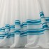 Perdea Lines tip IN plin, cu Banda Satinata,  Alb - Bleu, 140cm latime x 260cm inaltime, cu rejansa pt bara [2]