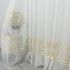 Perdea Lines tip IN plin, Alb - Galben, 140cm latime x 260cm inaltime, cu rejansa pt bara [3]