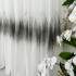 Perdea Harmony din Voal Brodat, Alb - Gri, 140cm latime x 260cm inaltime, cu rejansa pt bara [3]