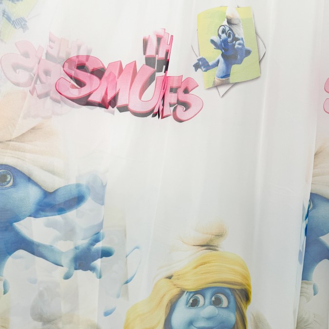 Perdea pentru copii din matase - LA COMANDA pe dimensiunile tale, Smurfs