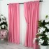 Set 2 Draperii Soft Touch, cu Aspect Fin și Tenta Satinată, 140cm latime x 260cm înălțime, cu TIV LAT, Roz [12]