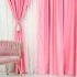 Set 2 Draperii Soft Touch, cu Aspect Fin și Tenta Satinată, 140cm latime x 260cm înălțime, cu TIV LAT, Roz [2]