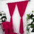 Set 2 Draperii Soft Touch, cu Aspect Fin și Tenta Satinată, 140cm latime x 260cm înălțime, cu TIV LAT, Fuchsya [8]