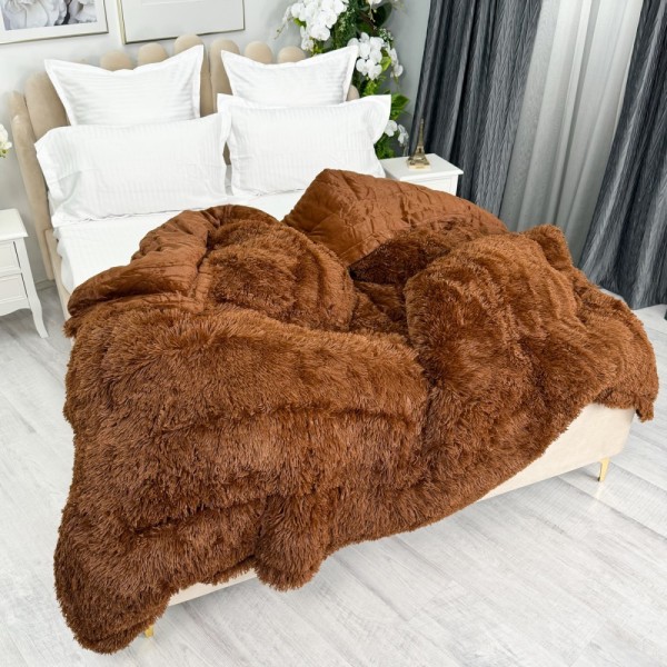  Pilota CoCoLiNo Fluffy, matlasata, 220x240cm, Maro inchis [1]