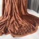 Patura pufoasa cocolino gofrata 200x230cm, 350gr, Maro roscat