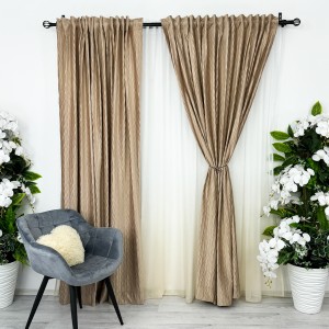 Set 2 Draperii din Catifea Plisata cu opacitate ridicata, Bej gold, 140cm latime x 260cm inaltime, cu tiv lat pt bara Set 2 Draperii din Catifea Plisata cu opacitate ridicata, Bej gold, 140cm latime x 260cm inaltime, cu tiv lat pt bara