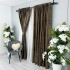 Draperie Catifea cu model Venti, Maro inchis, 140cm latime x 260cm inaltime, cu tiv lat pt bara [2]