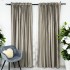 Set 2 DraperiI din Catifea Plisata cu opacitate ridicata - 200cm x 232cm , Rejansa pt. bara , Grej [4]