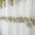 Perdea din Voal imprimat, Alb cu flori de toamna, 140cm latime x 260cm inaltime, cu rejansa pt bara [6]