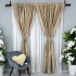 Set 2 Draperii Catifea cu model Venti, Bej, 140cm latime x 260cm inaltime, cu tiv lat pt bara [5]