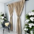 Set 2 Draperii Catifea cu model Venti, Bej, 140cm latime x 260cm inaltime, cu tiv lat pt bara [6]